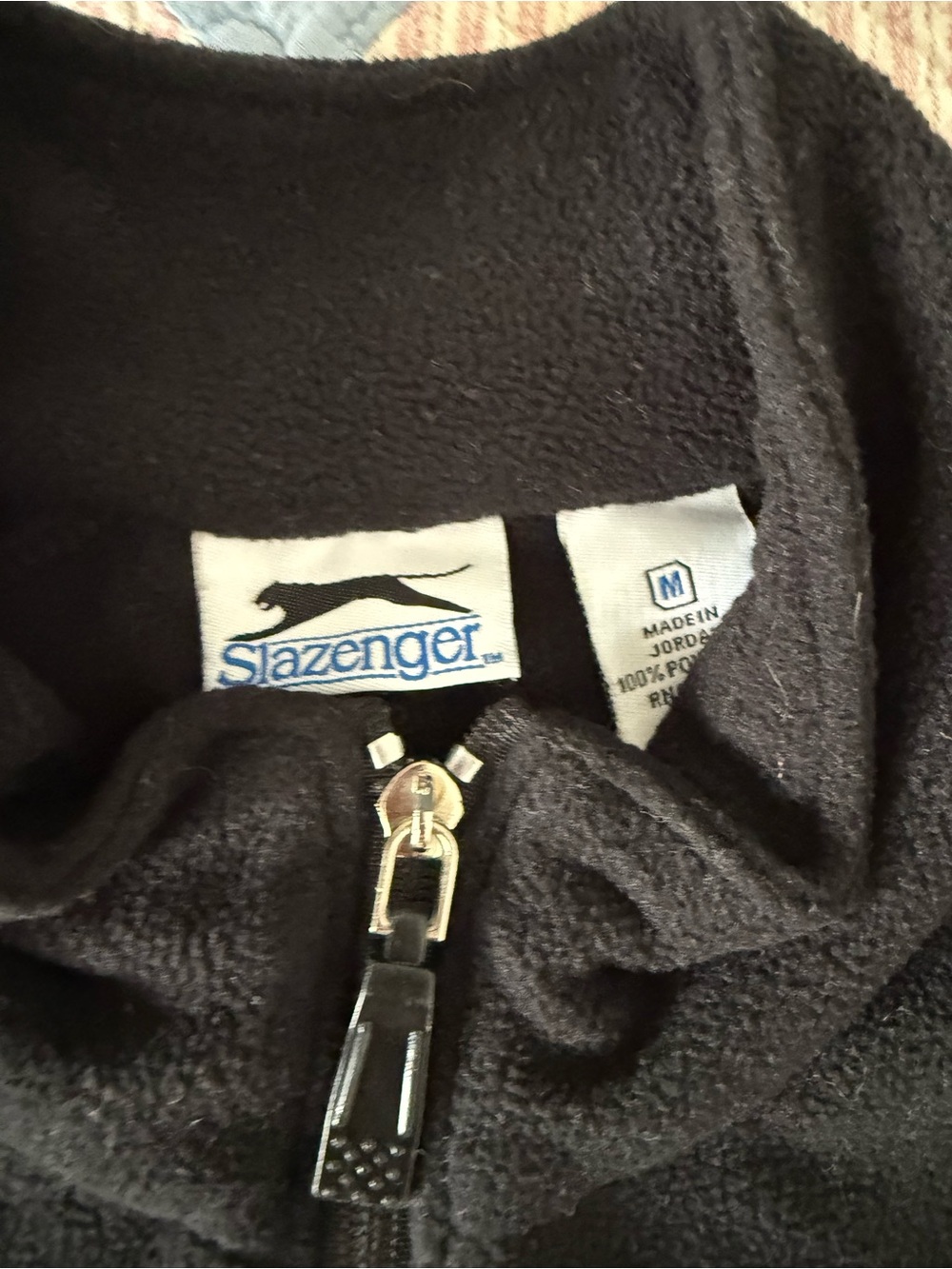 Slazenger Black Teddy Fleece Jacket with Zip